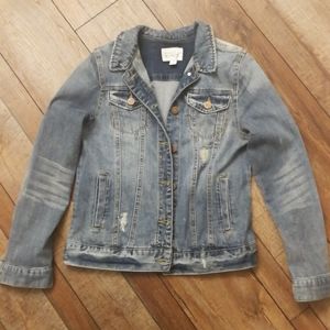 Market & Spruce distressed boyfriend denim jacket